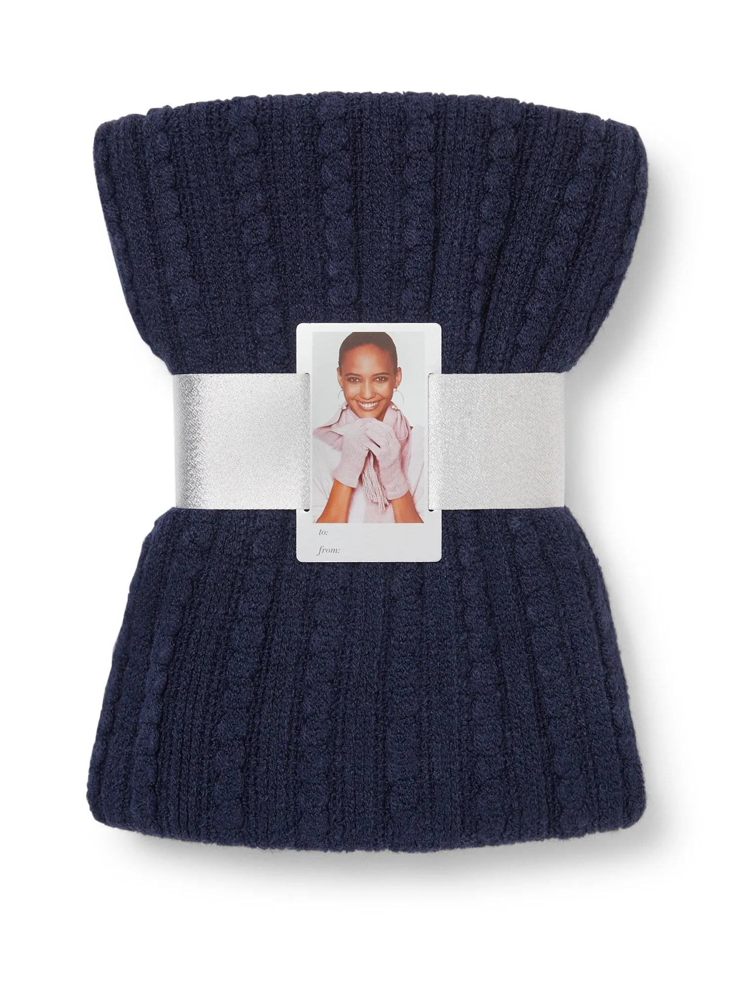 2-Piece Honeycomb Knit Scarf & Gloves Set