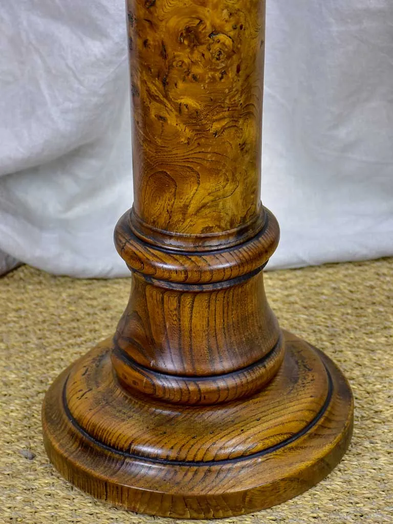 Antique French pedestal - round wooden