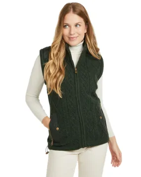 Aran Womens Castlehill Gilet with Fleece Collar