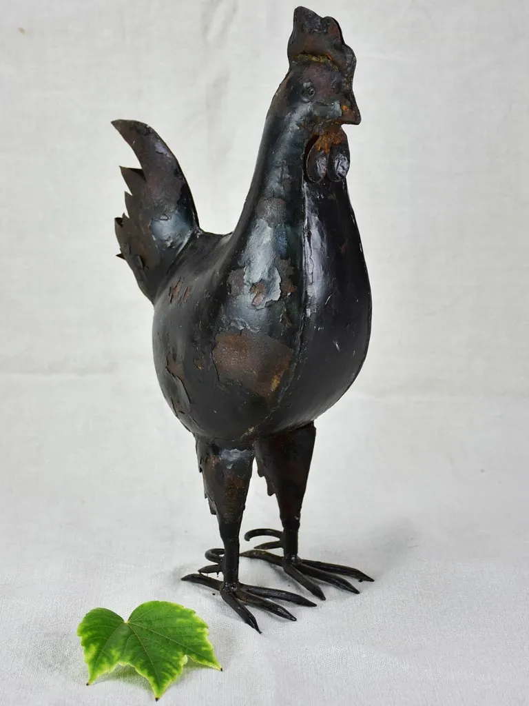 Artisan made sculpture of a rooster 16¼"