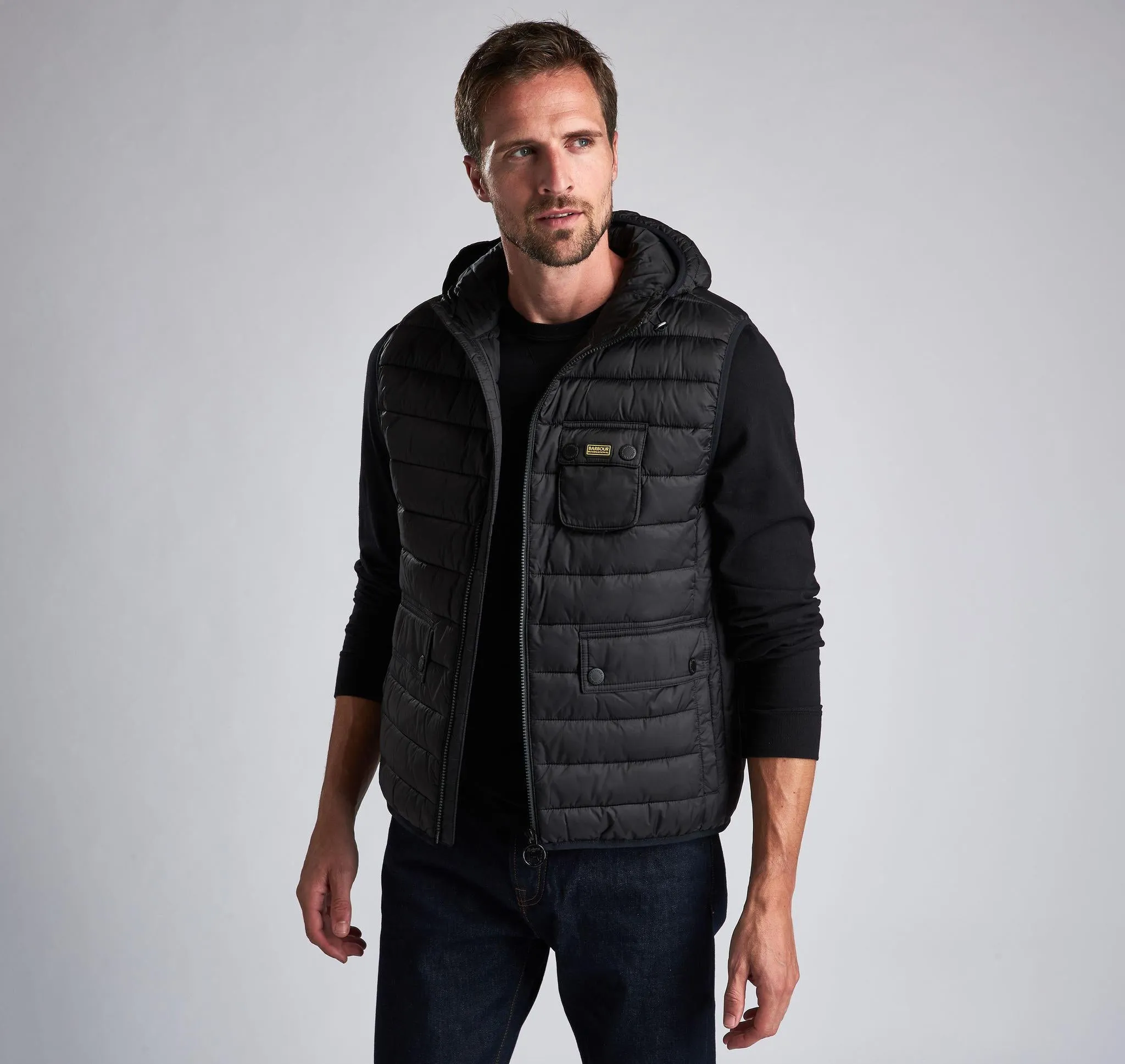 Barbour International Ouston Hooded Gilet MGI0006BK91