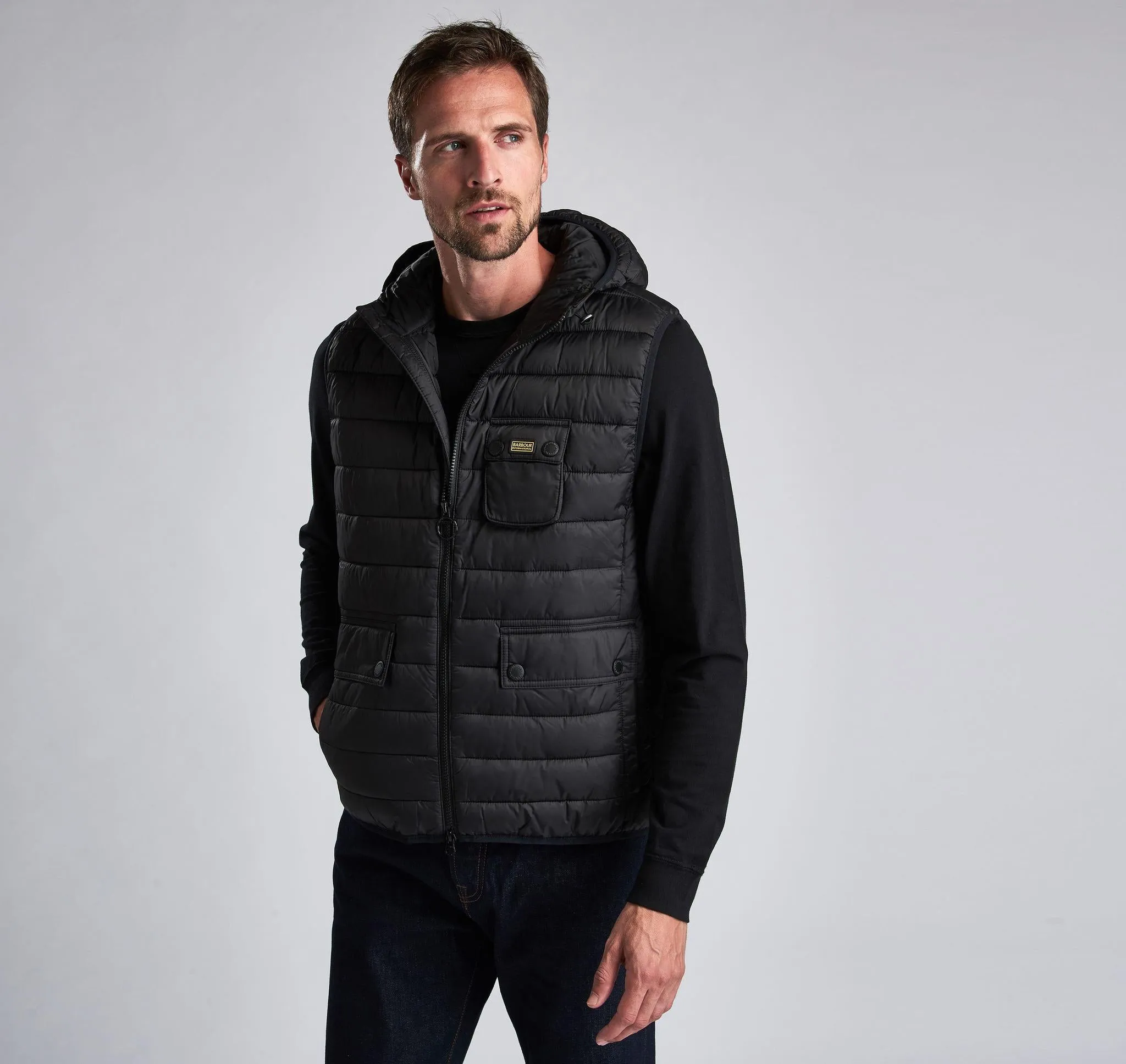 Barbour International Ouston Hooded Gilet MGI0006BK91