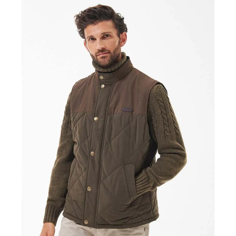 Barbour Rennison Mens Gilet - Dark Olive