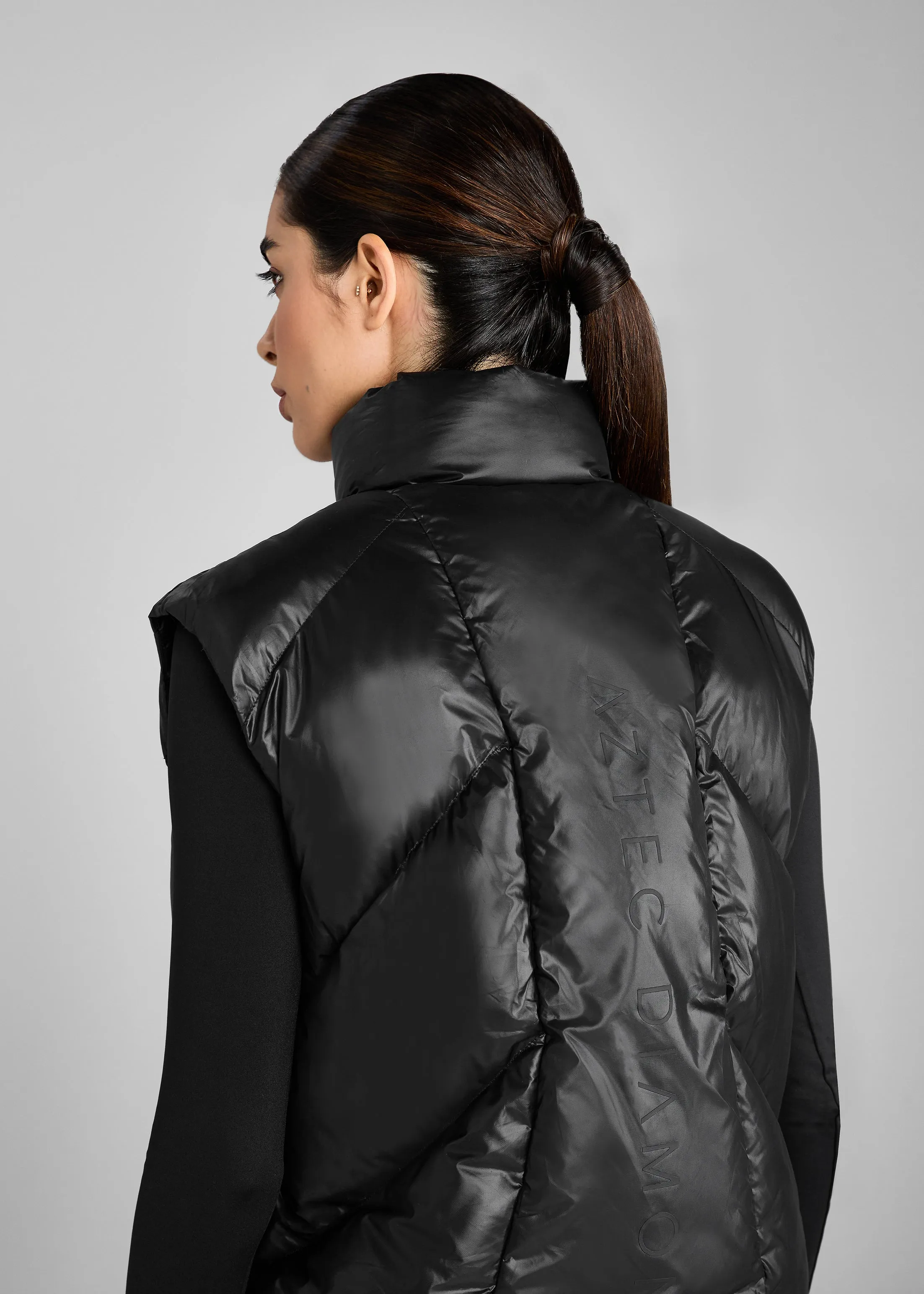 Black Heavy Quilted Gilet