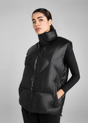 Black Heavy Quilted Gilet