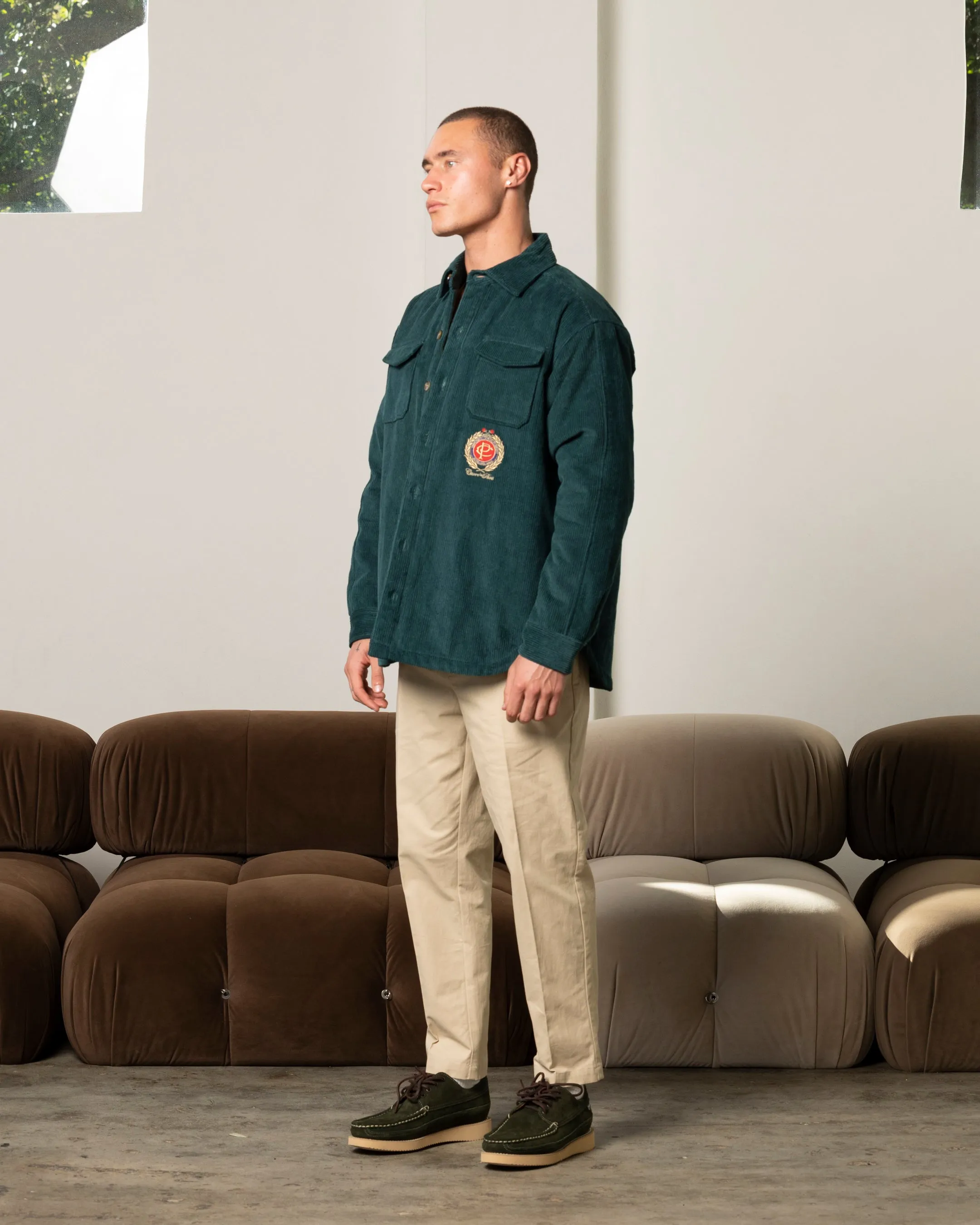 Carre Corduroy Trade Jacket Forest Green