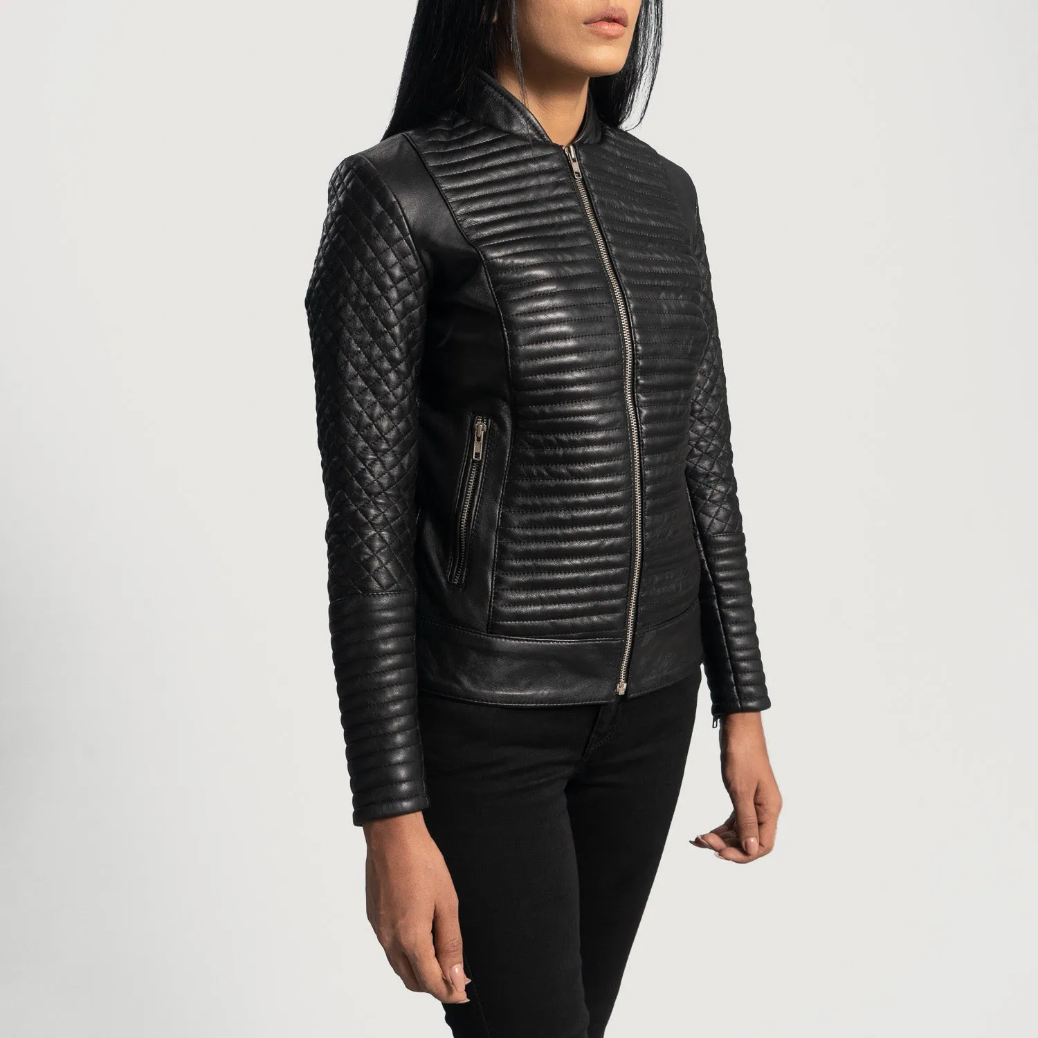 Cityscape Black Leather Biker Jacket