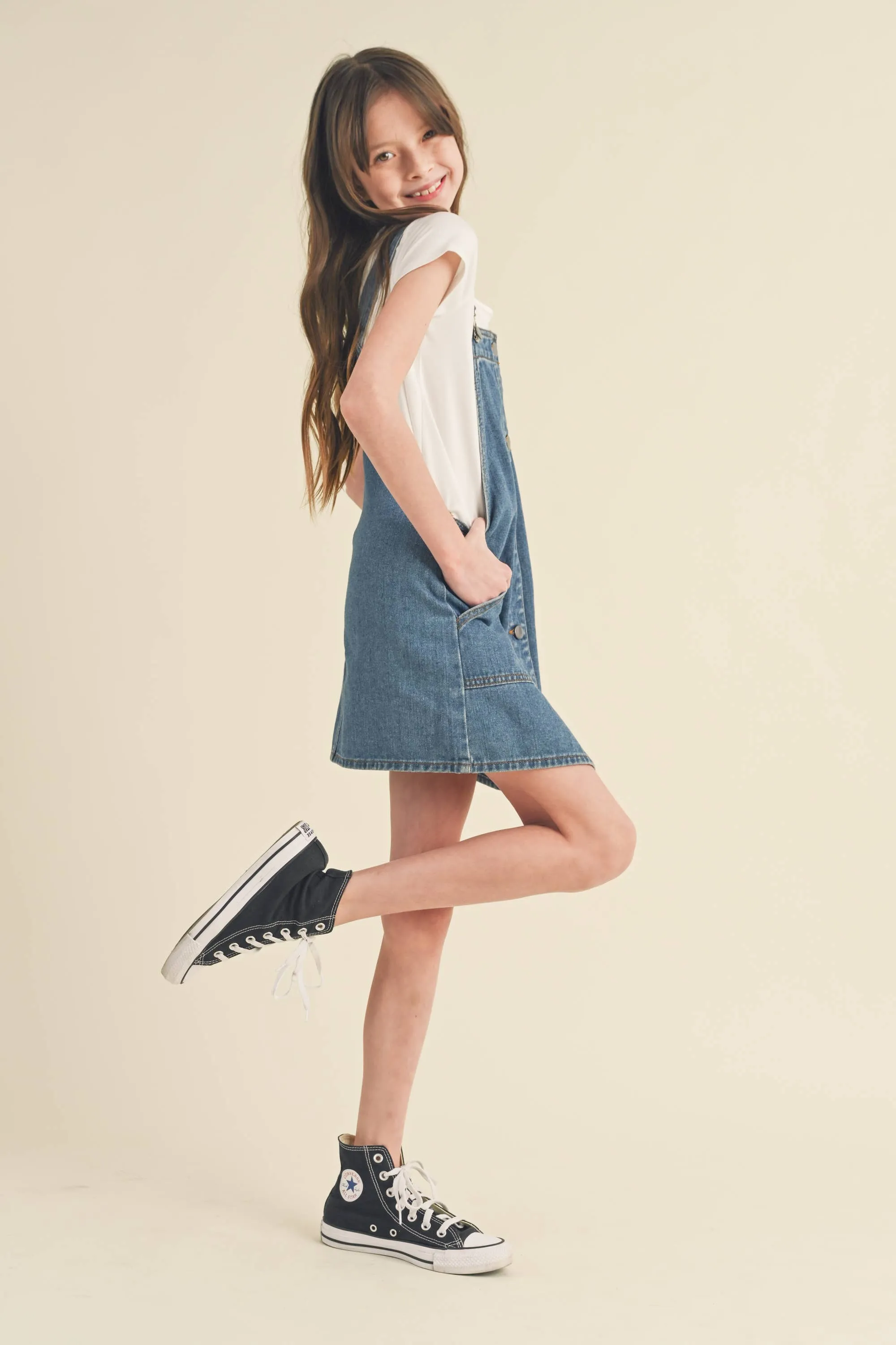 Clare Denim Overall Dress