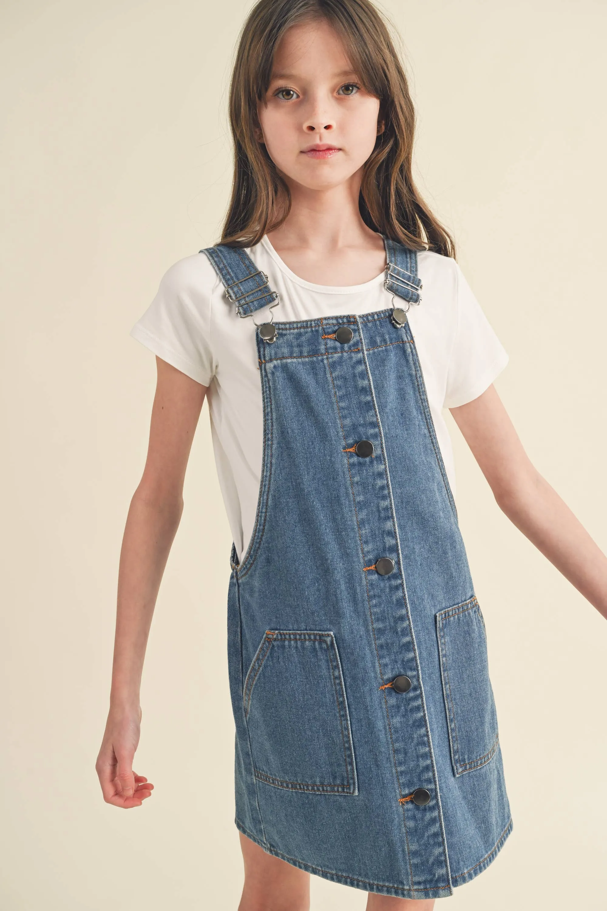 Clare Denim Overall Dress