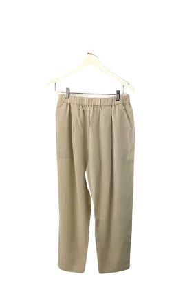 Cotton Tuck Pants in Ecru