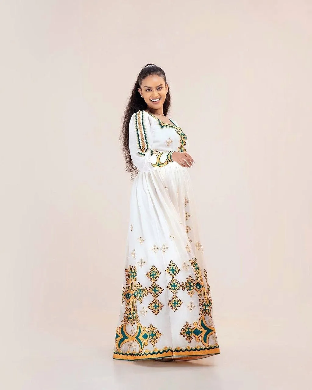 Detailed Pattern Habesha Dress Elegant Habesha Kemis Design