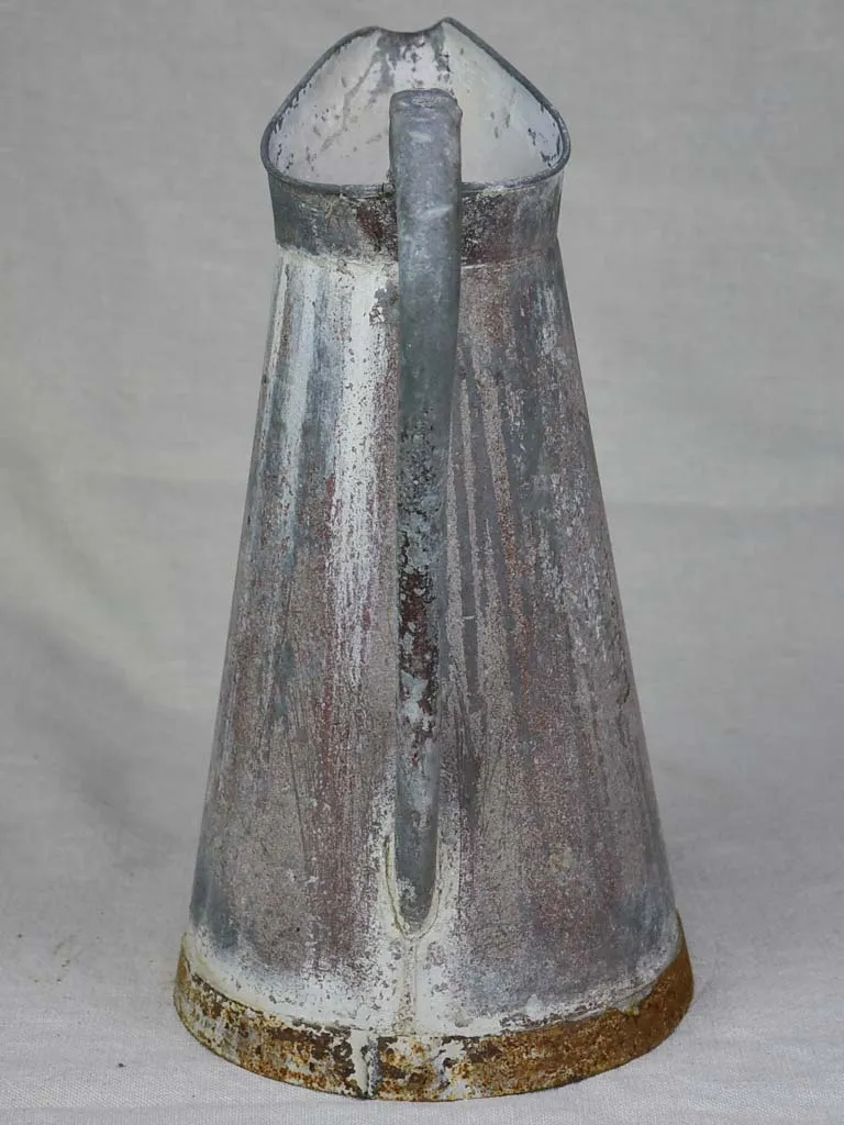 Early twentieth century French water pitcher - zinc 14¼"