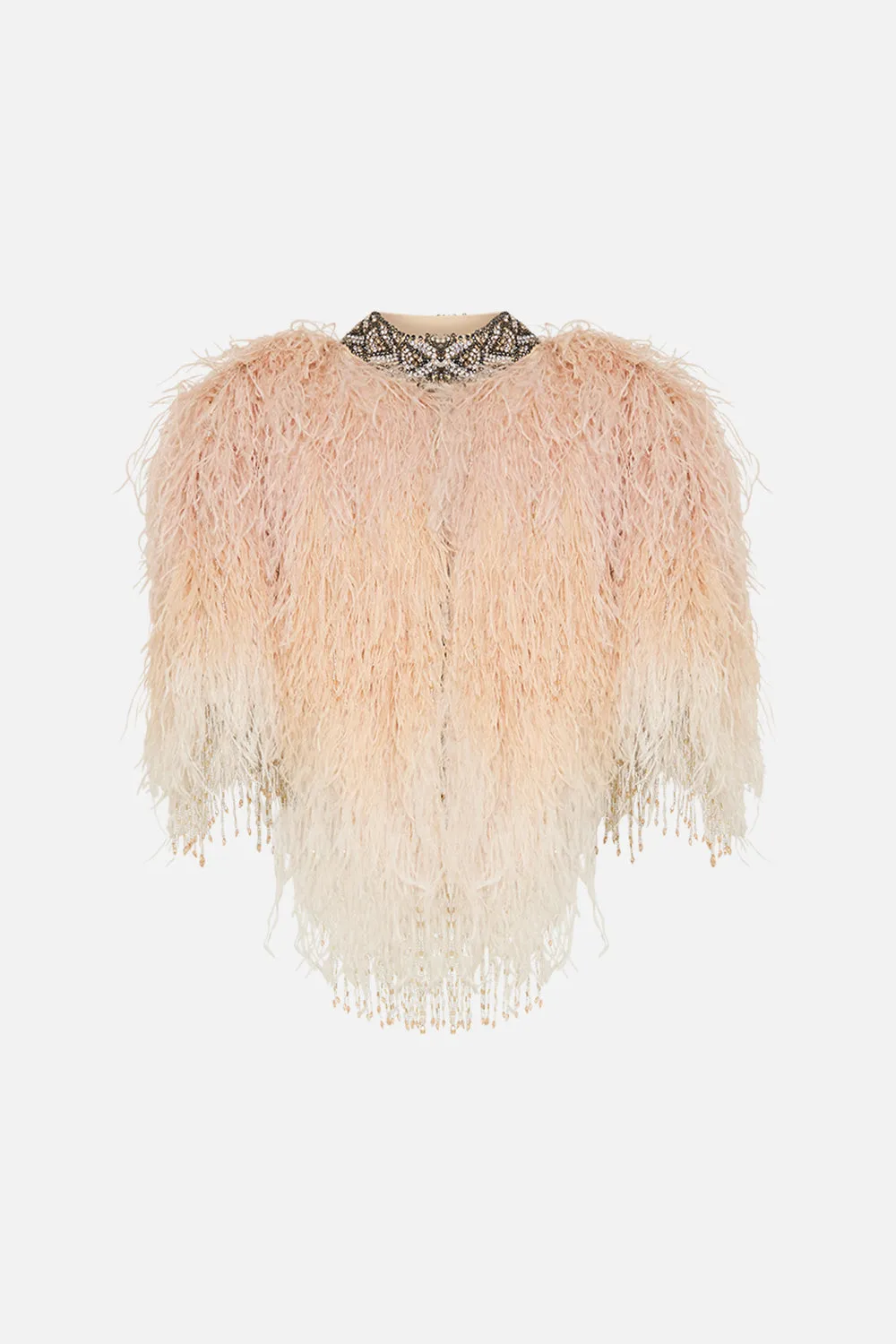 FEATHER BEADED GILET MOSAIC MUSE