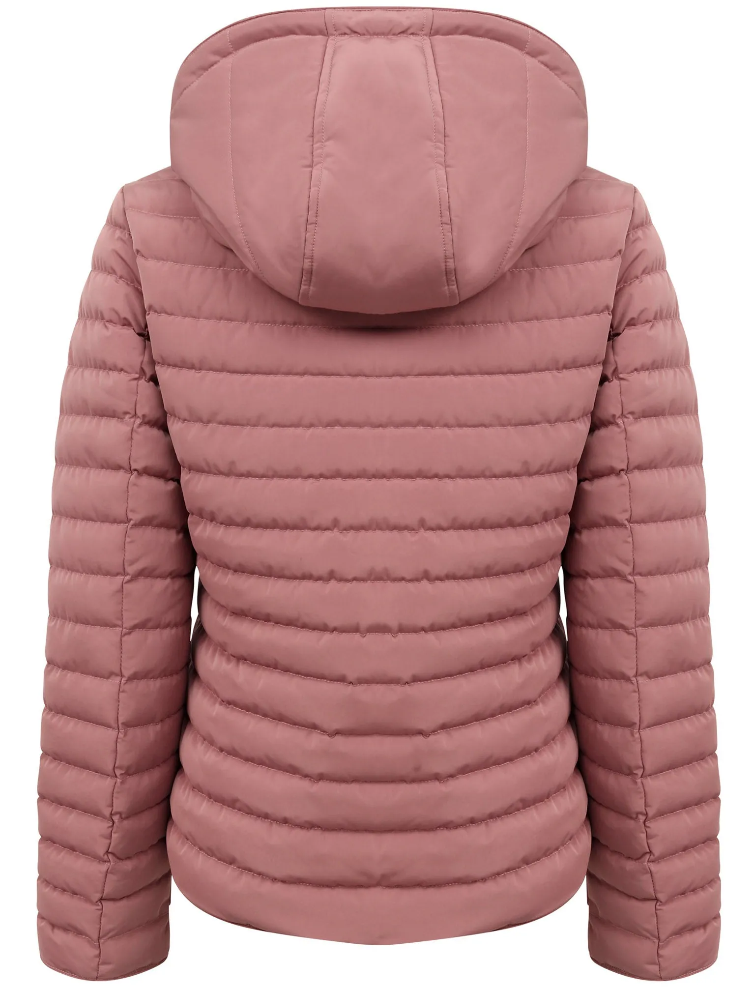 Ginger Quilted Hooded Puffer Jacket in Nostalgia Rose - Tokyo Laundry