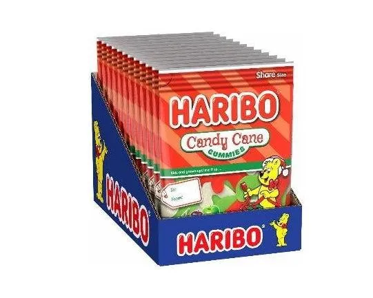 Haribo Christmas Candy Cane Gummies 5 Ounce Bags