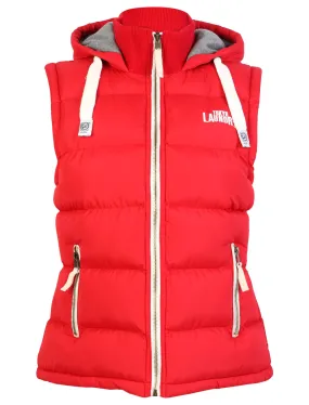 Henrietta Red Hooded Gilet - Tokyo Laundry