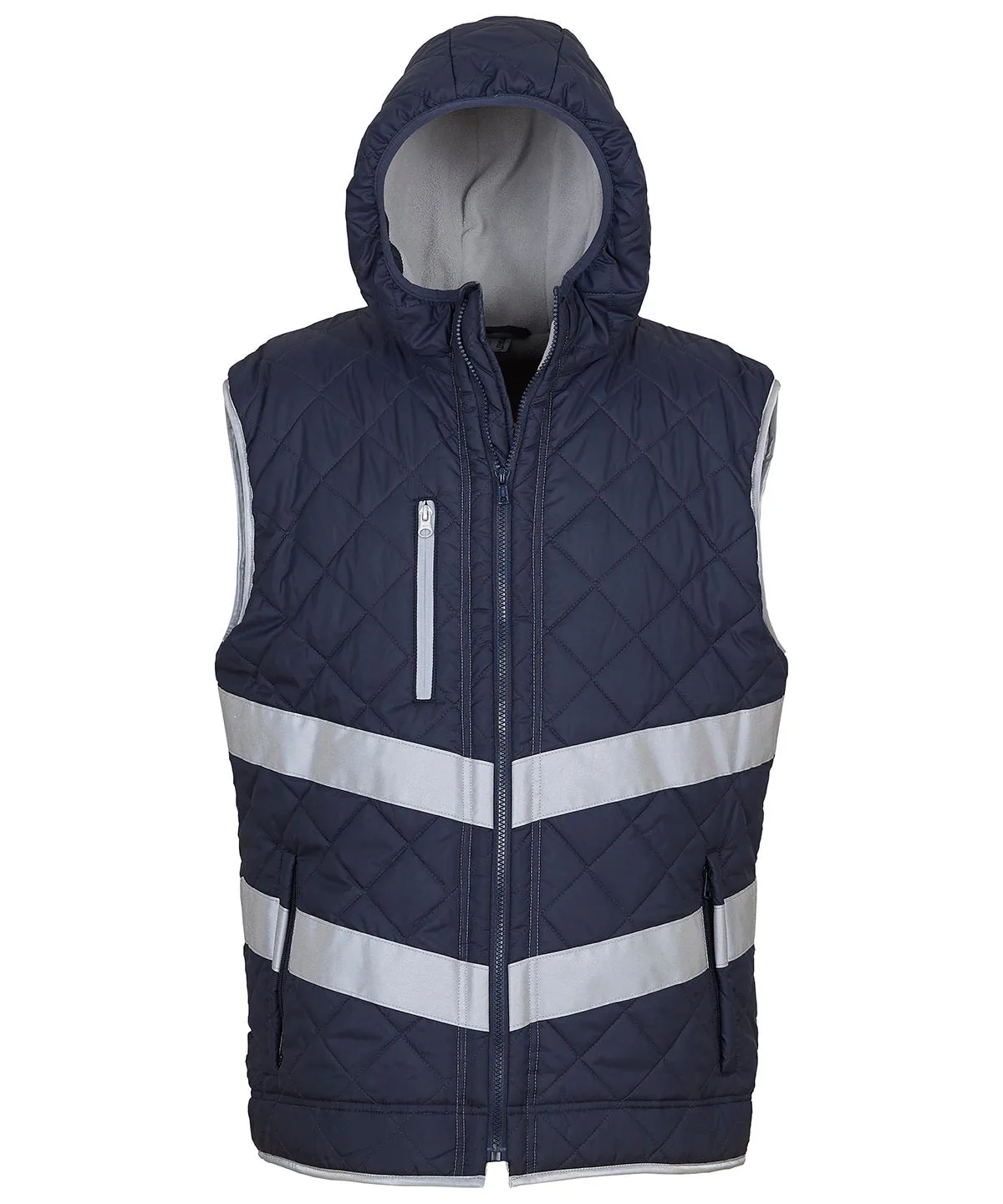 Hi-vis Kensington hooded gilet (HV007) | Navy