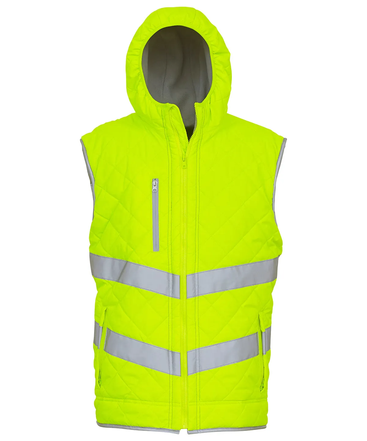 Hi-vis Kensington hooded gilet (HV007) | Yellow