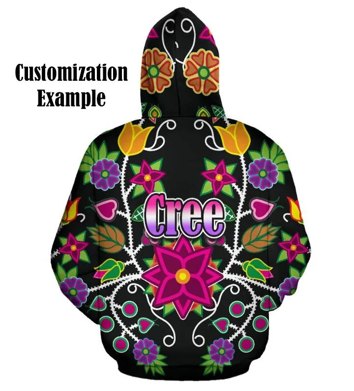 Indigenous Paisley - Dark Sea Hoodie for Women (USA Size)