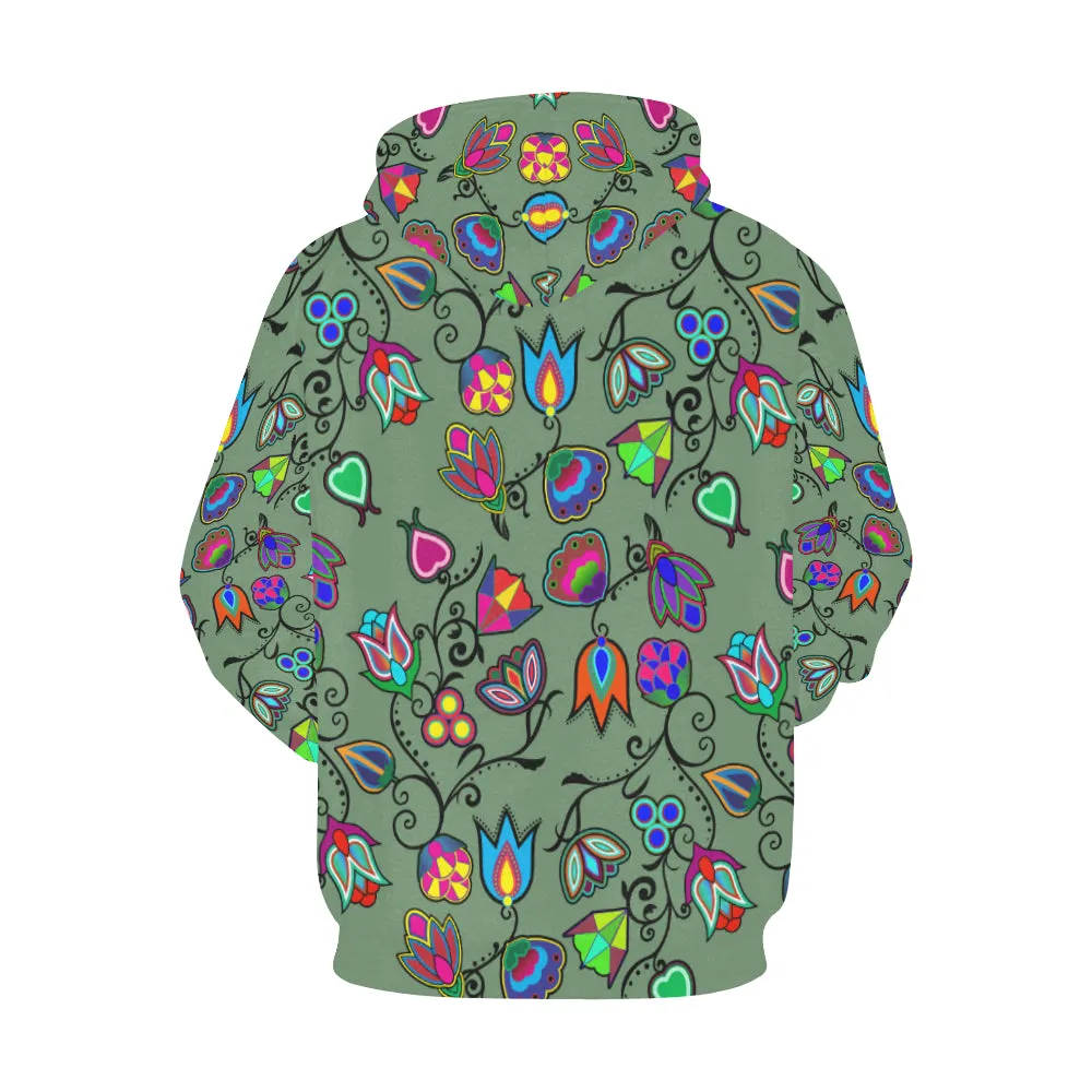 Indigenous Paisley - Dark Sea Hoodie for Women (USA Size)