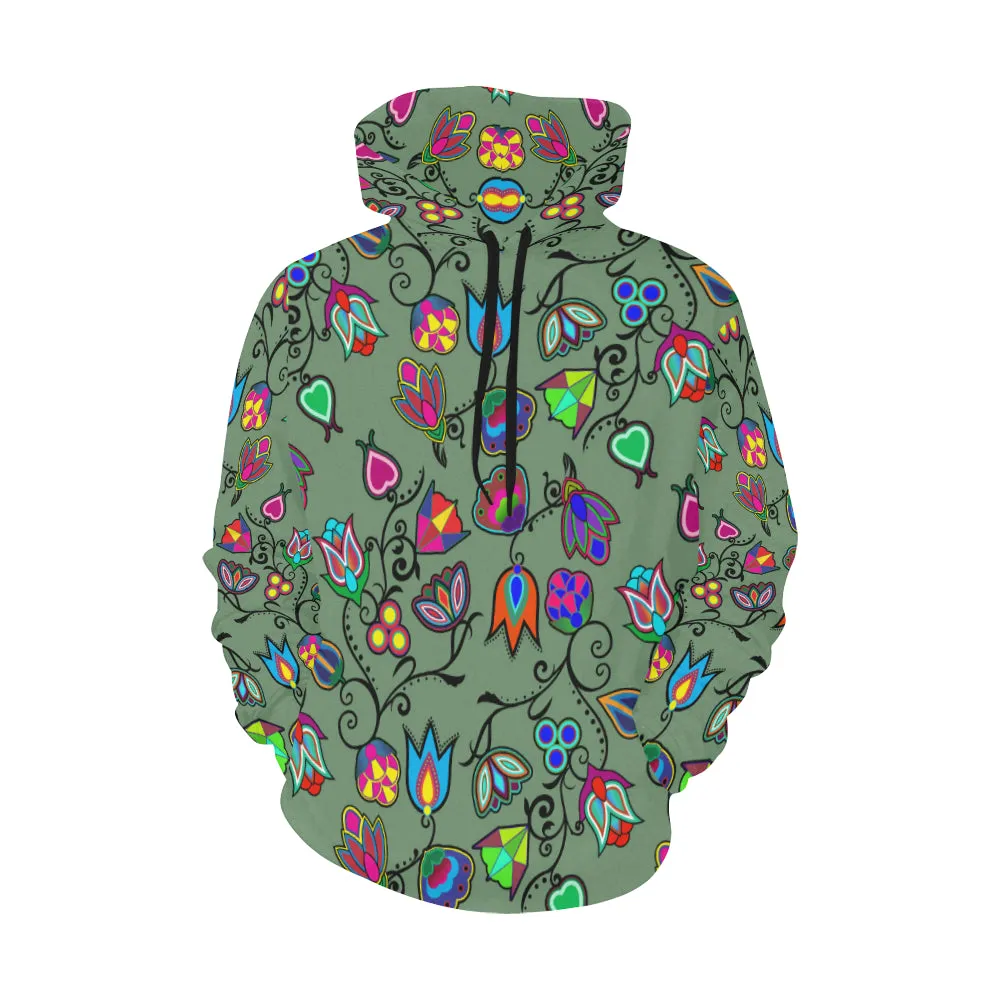 Indigenous Paisley - Dark Sea Hoodie for Women (USA Size)