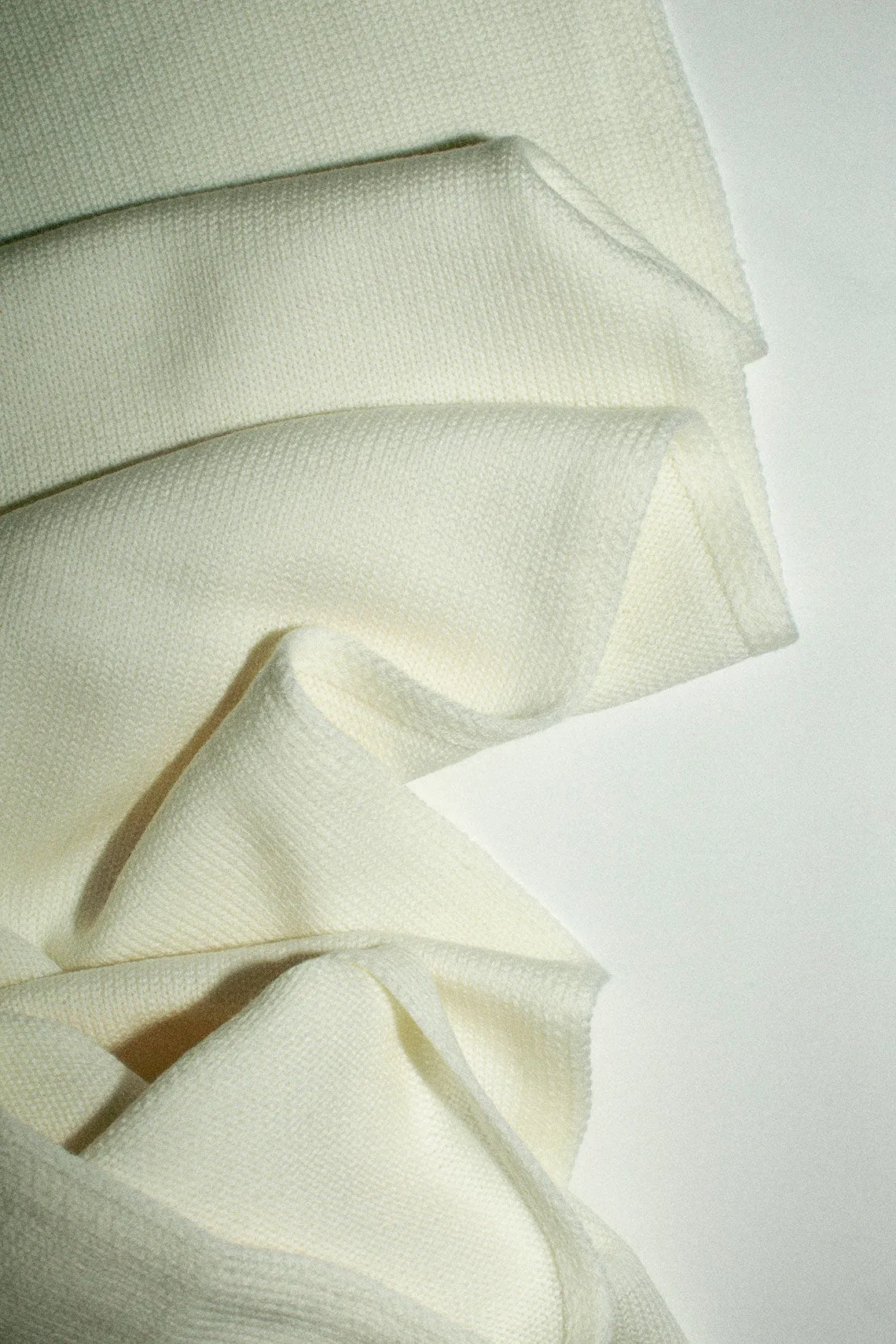 Ivory Wool Wrap Scarf