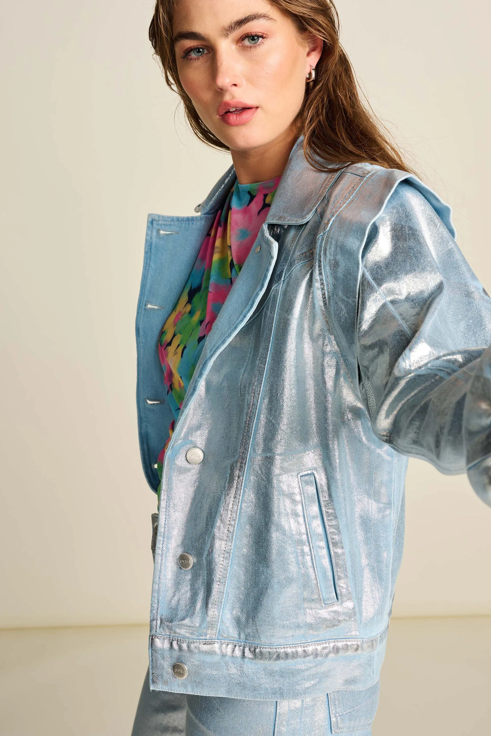 JACKET - Denim Metallic