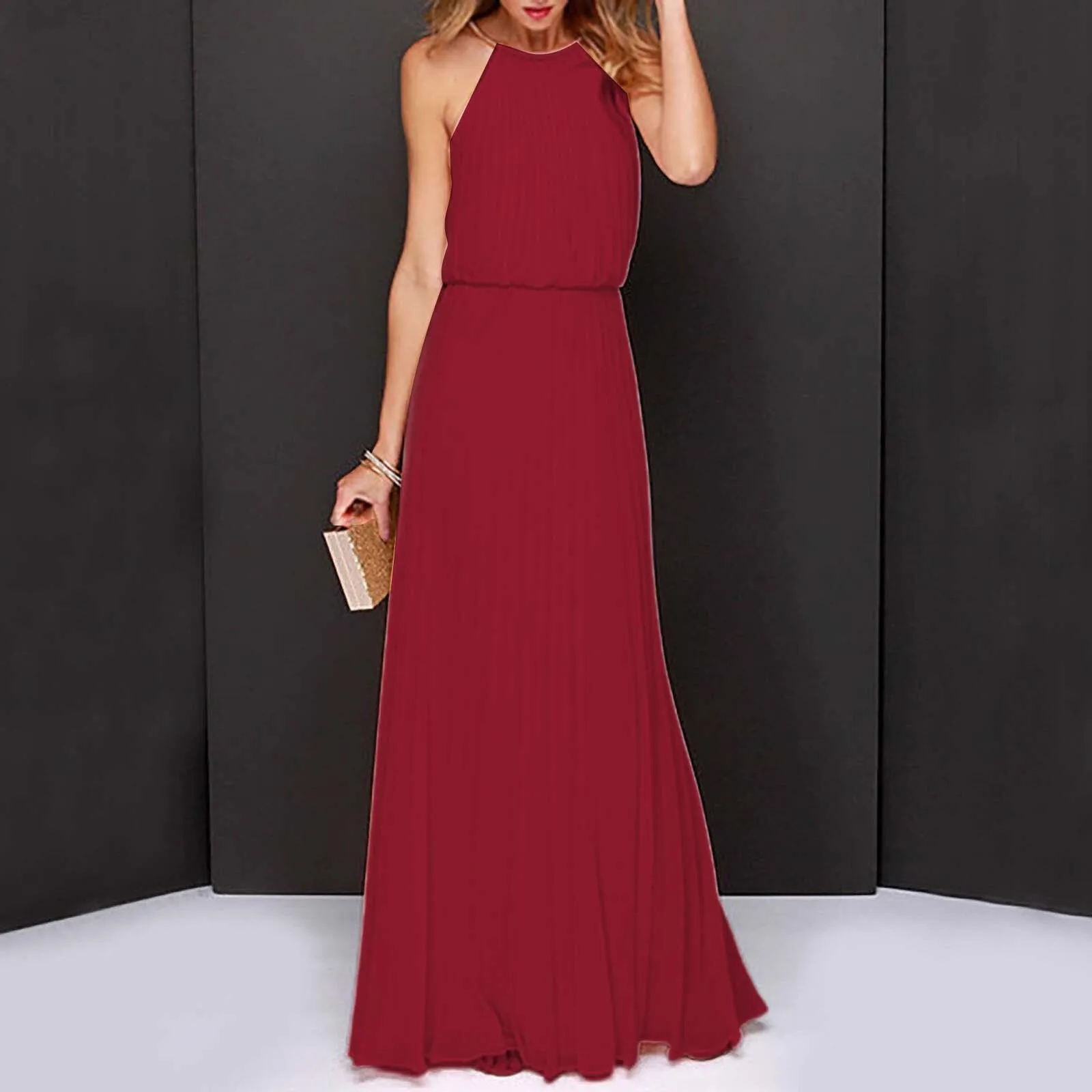 JuliaFashion - 2024 Sleeveless Elegant Mesh Maxi Dress