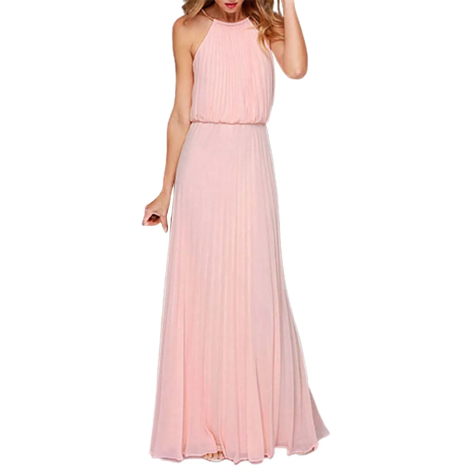 JuliaFashion - 2024 Sleeveless Elegant Mesh Maxi Dress