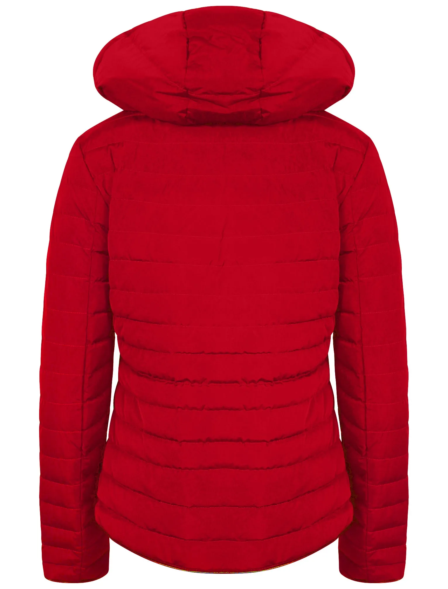 Kacie Quilted Hooded Jacket in Crimson - Tokyo Laundry