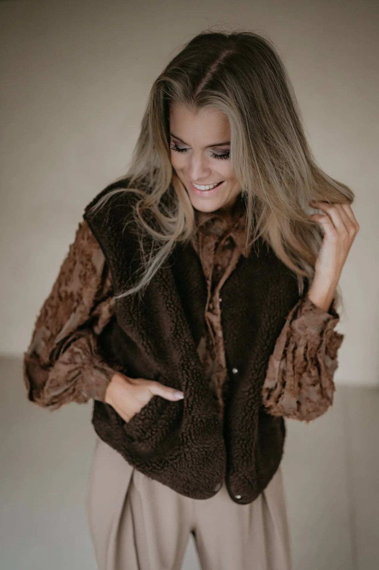 Ledra gilet I Chocolate Brown