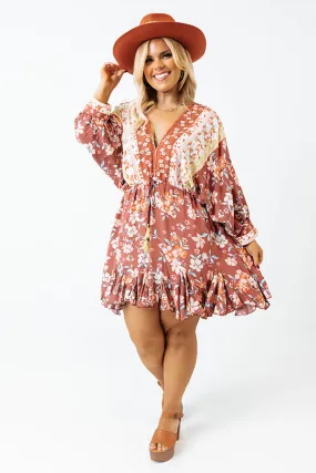 Let's Link Floral Babydoll Dress Curves