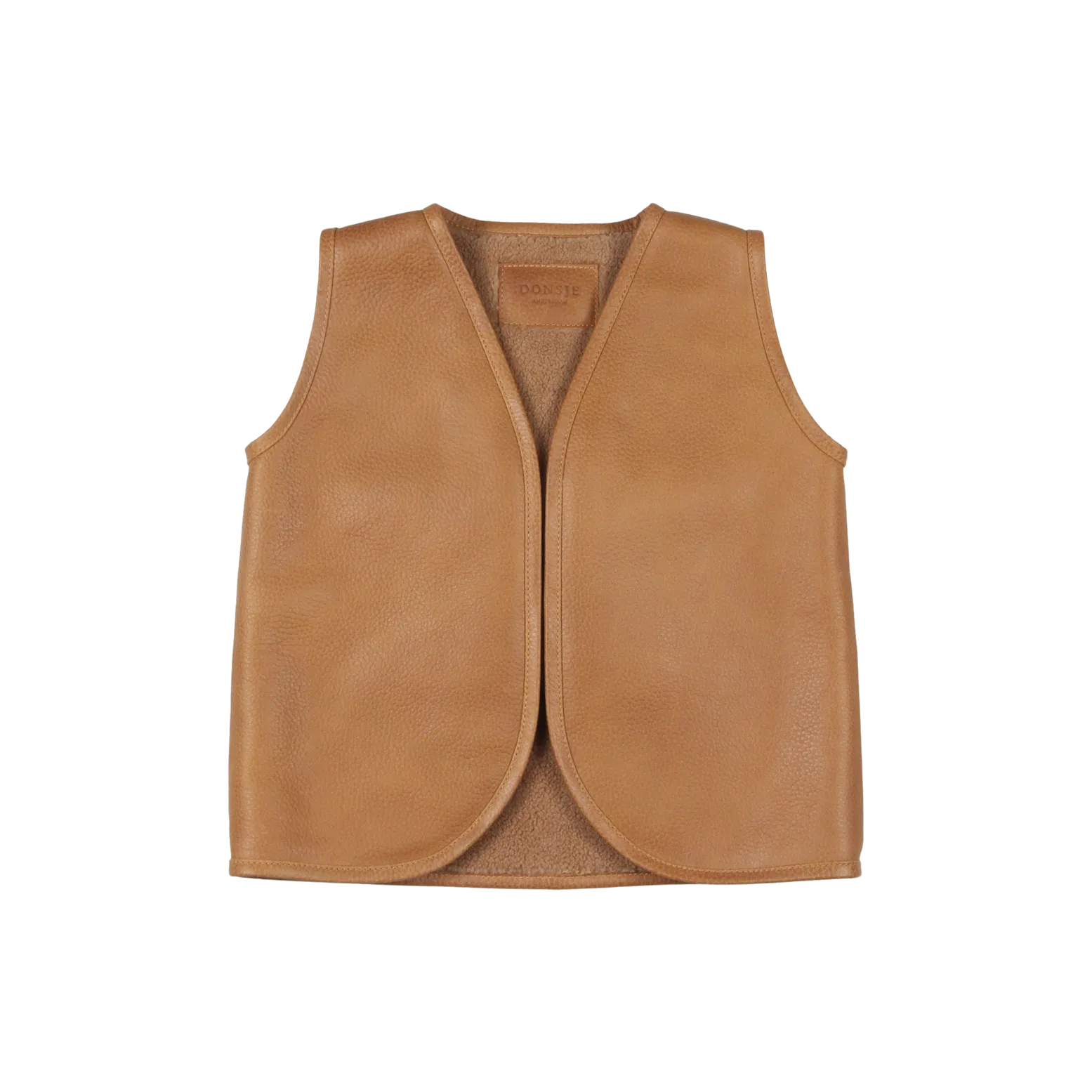 Lige Gilet | Gingerbread | Toast Grain Leather