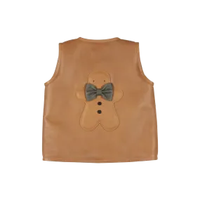 Lige Gilet | Gingerbread | Toast Grain Leather