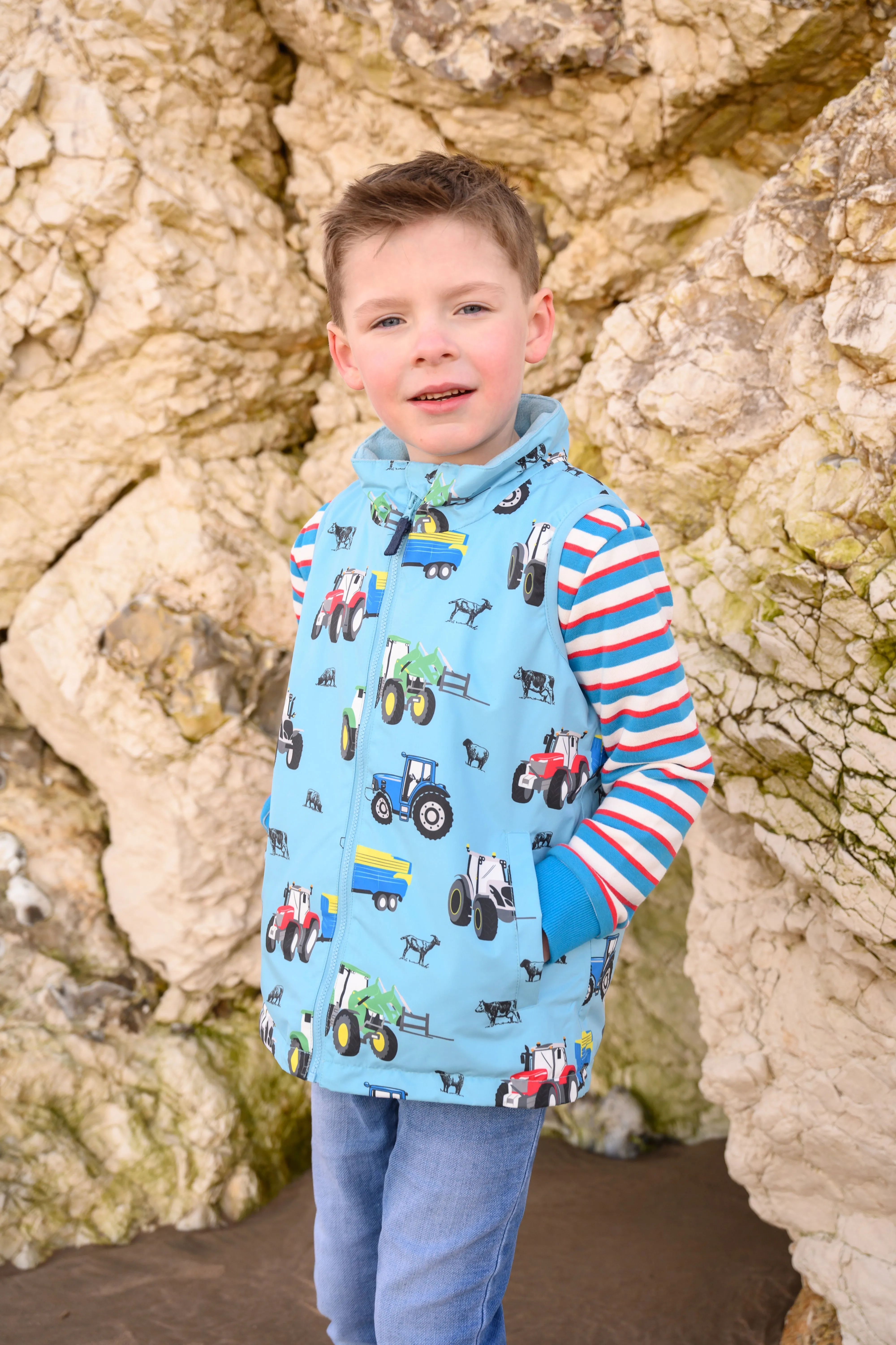 Lighthouse Light Blue Tractor Gilet