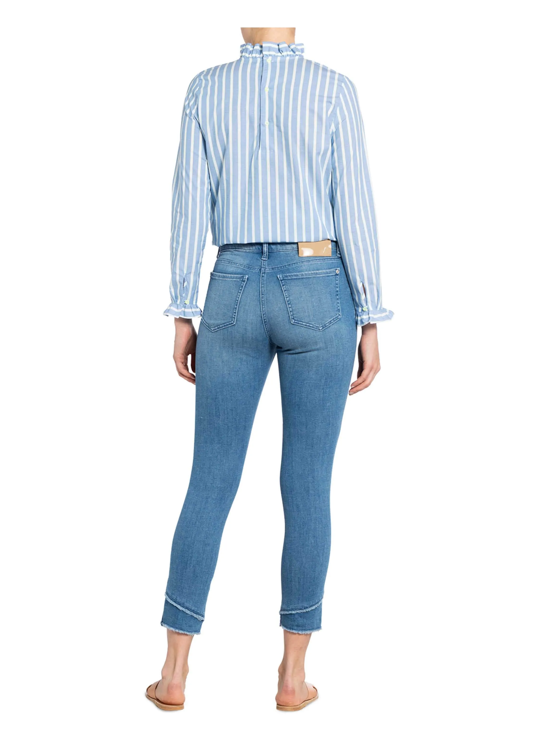 Mac T Day1.02 Skinny Double Fringe Jean 5938 0363 D278 Pale Denim Blue