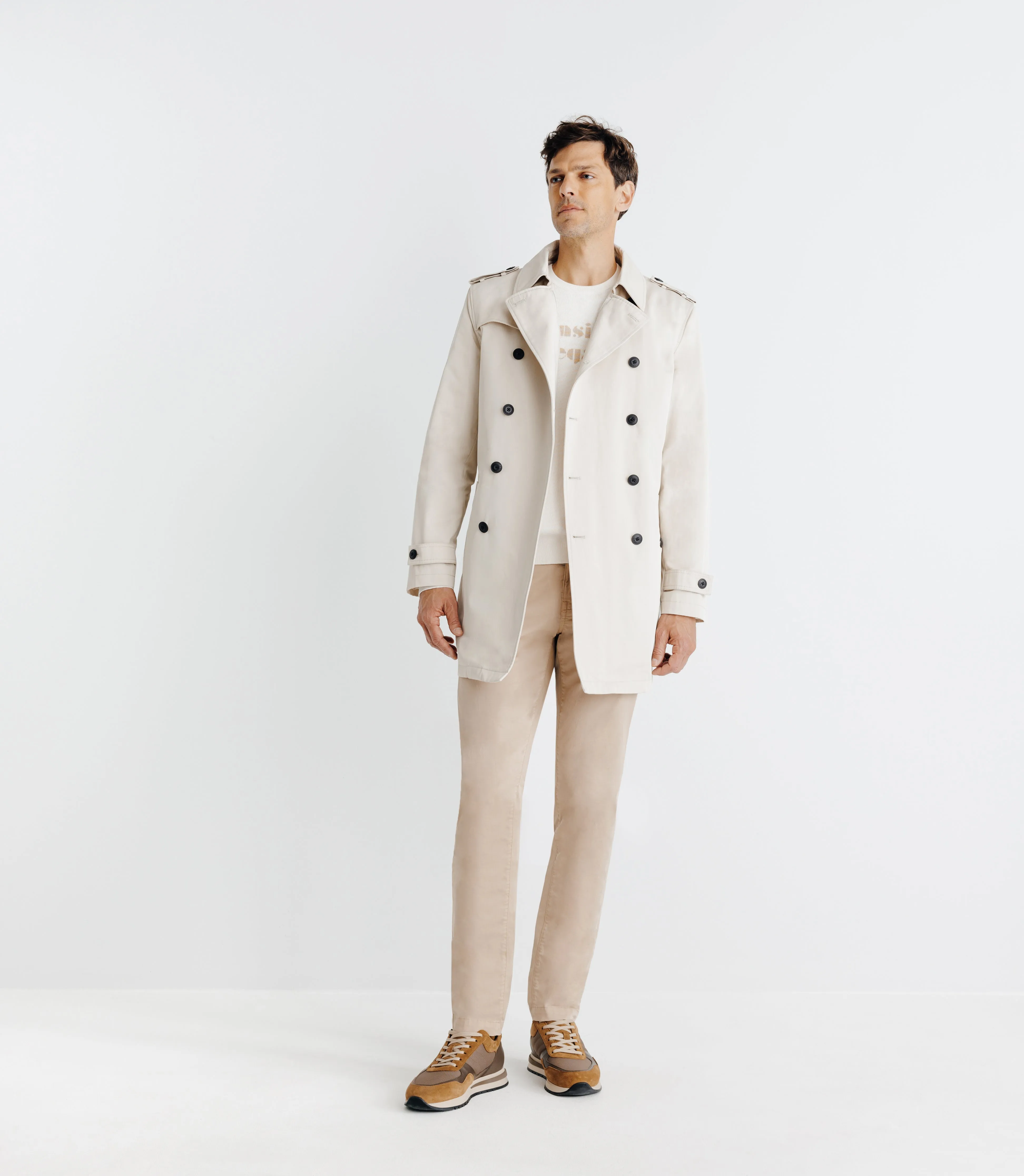 Manteau trench beige