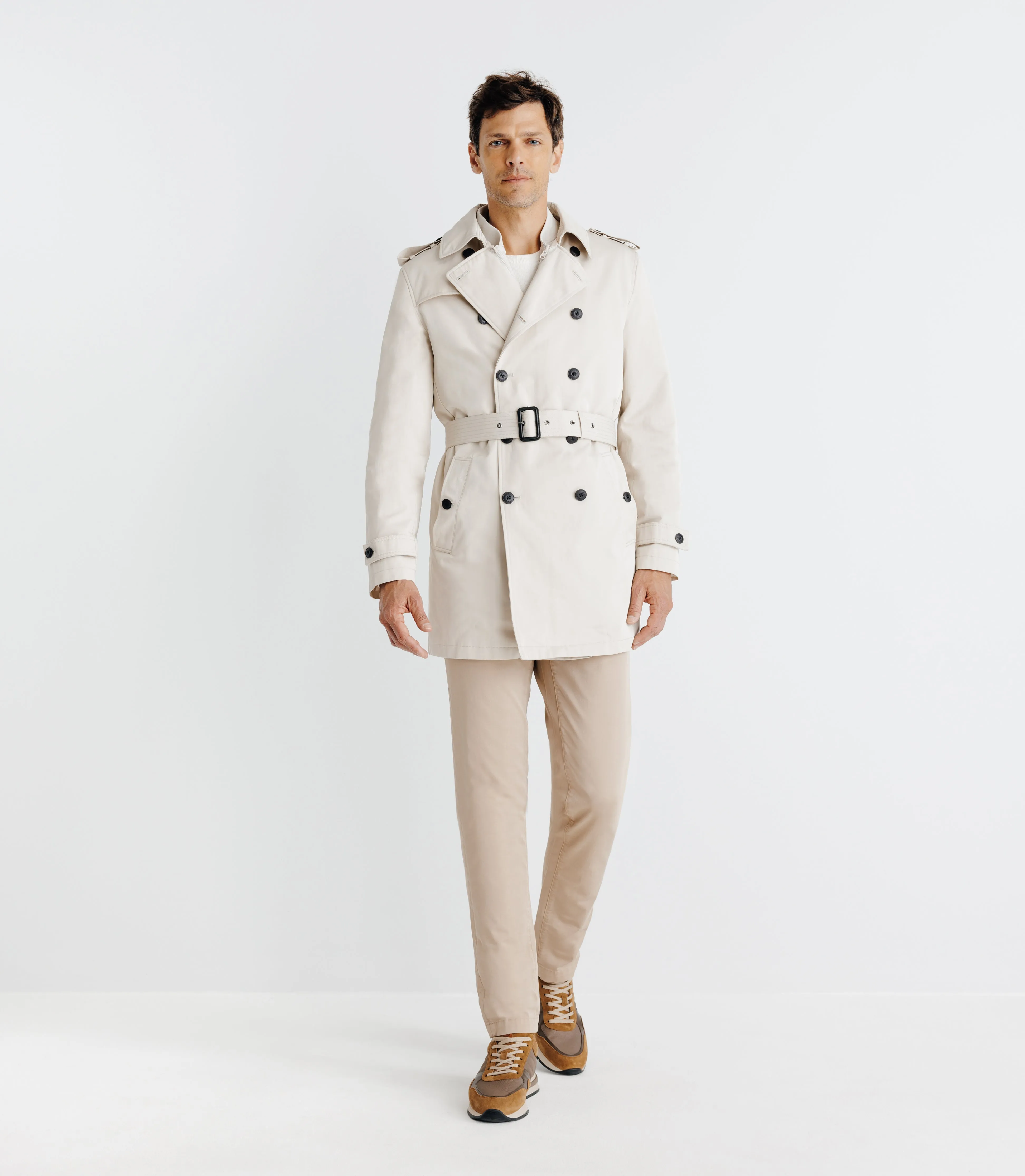 Manteau trench beige