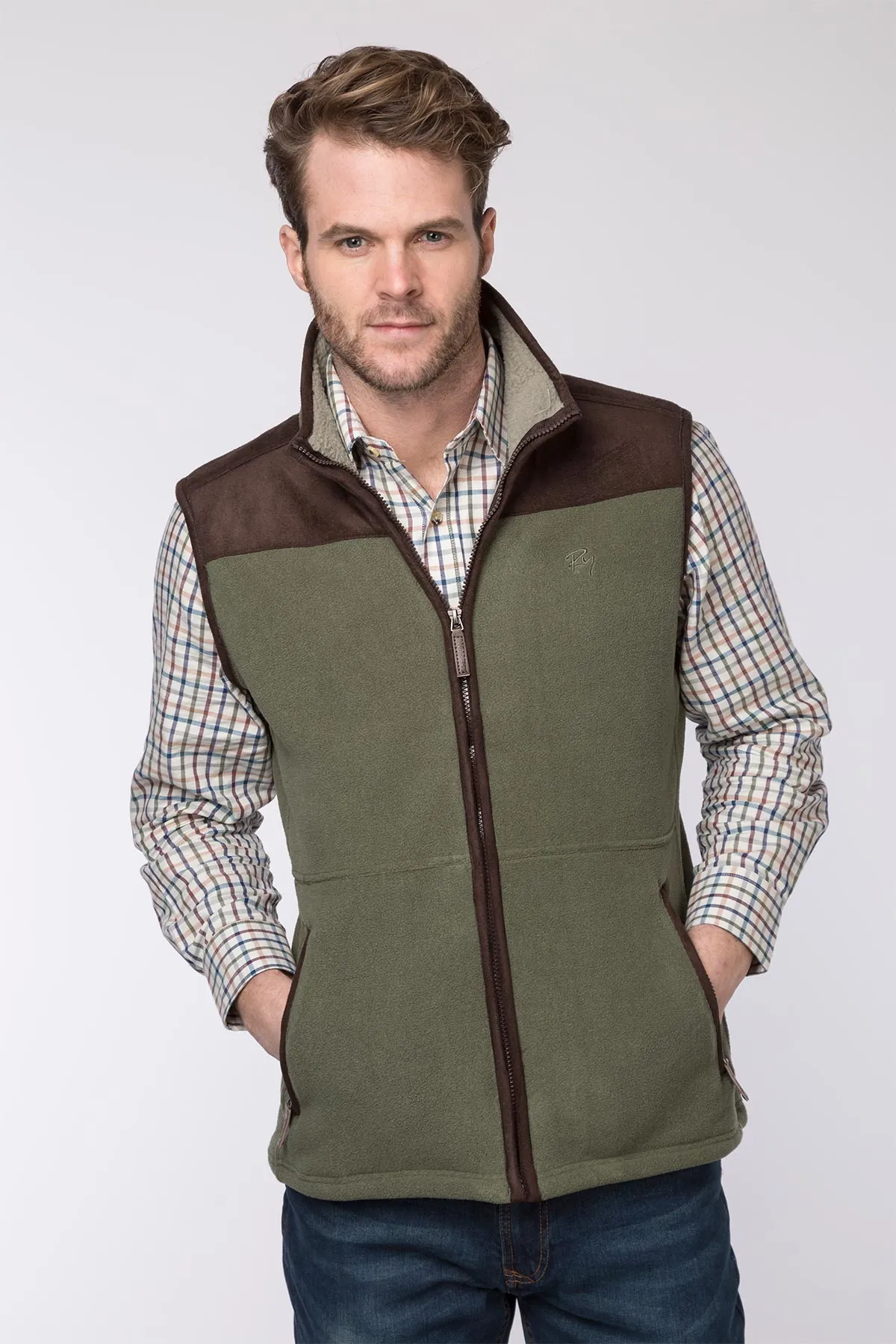 Men's Garton Fleece Gilet Ry Motif