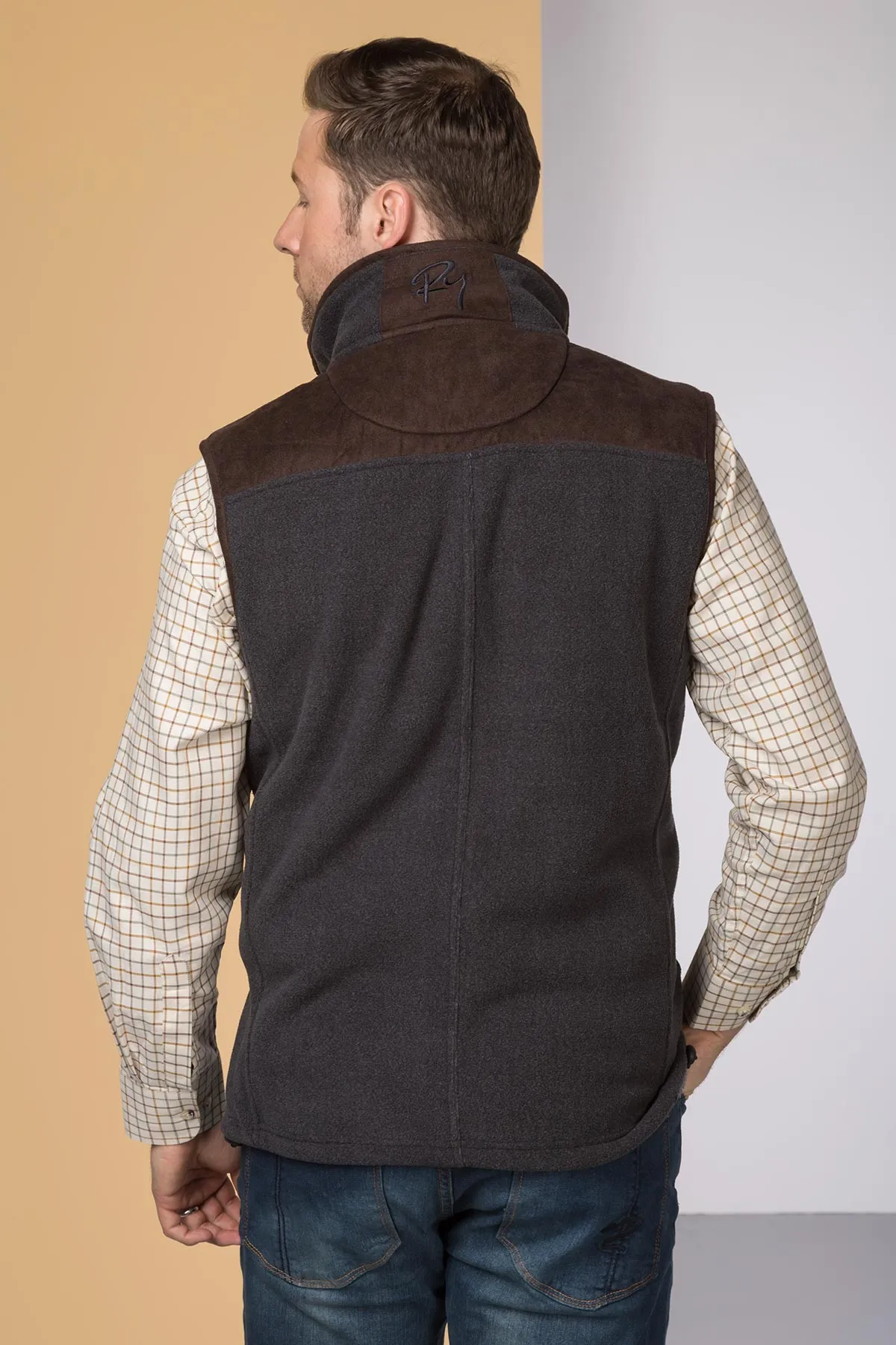 Men's Garton Fleece Gilet Ry Motif