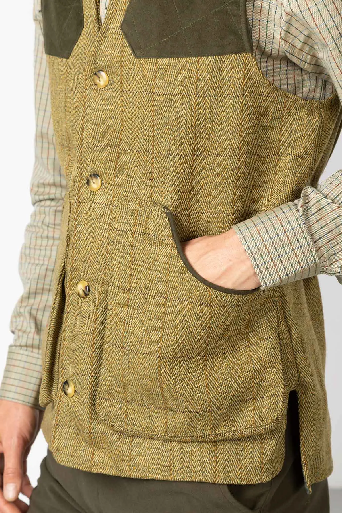 Men's Tweed Shooting Waistcoat - Danby