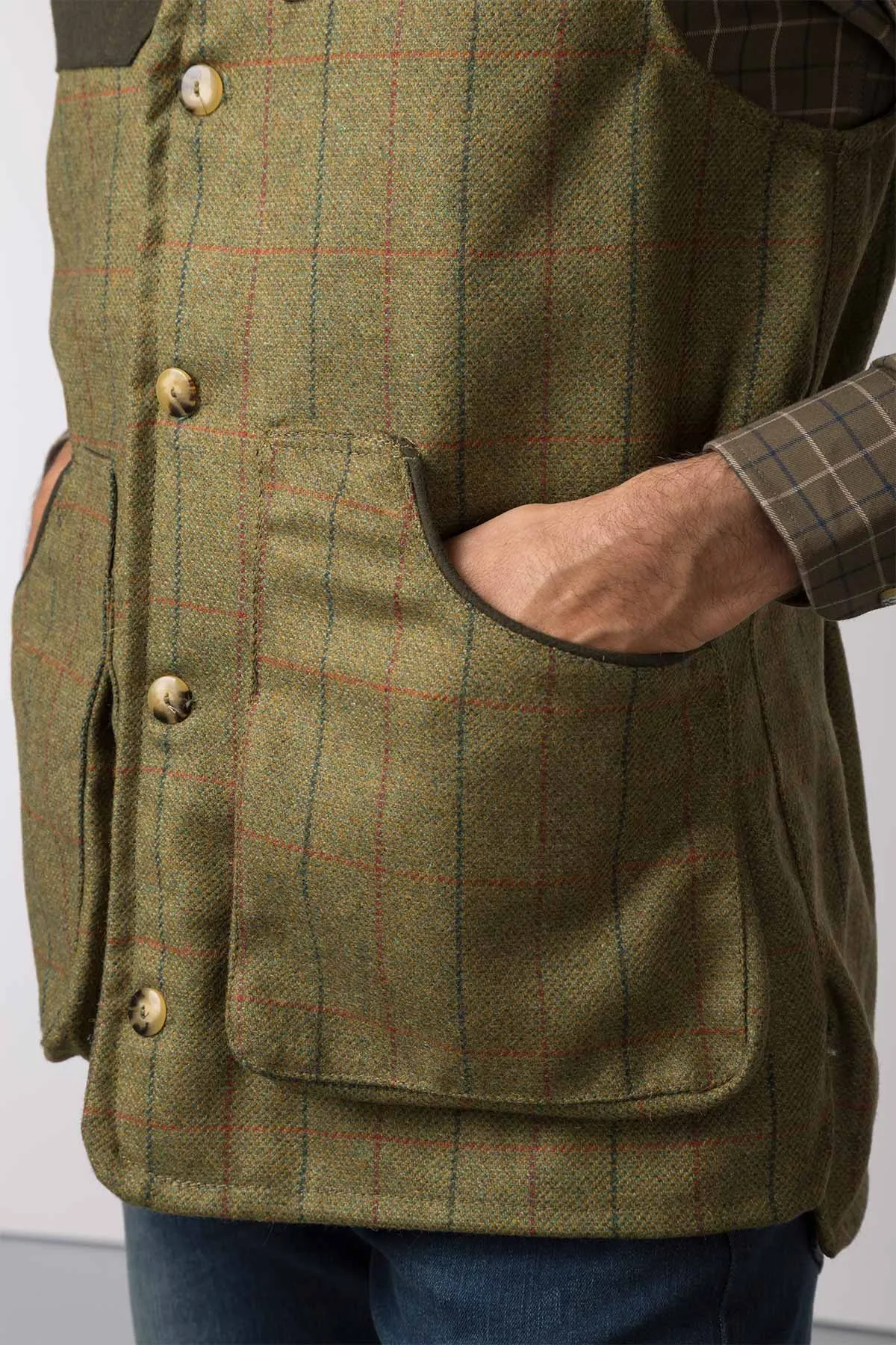 Men's Tweed Shooting Waistcoat - Danby