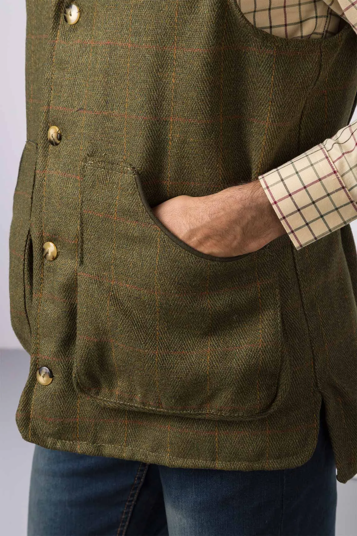 Men's Tweed Shooting Waistcoat - Danby