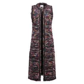 Metallic Tweed Navy   Pink Gilet