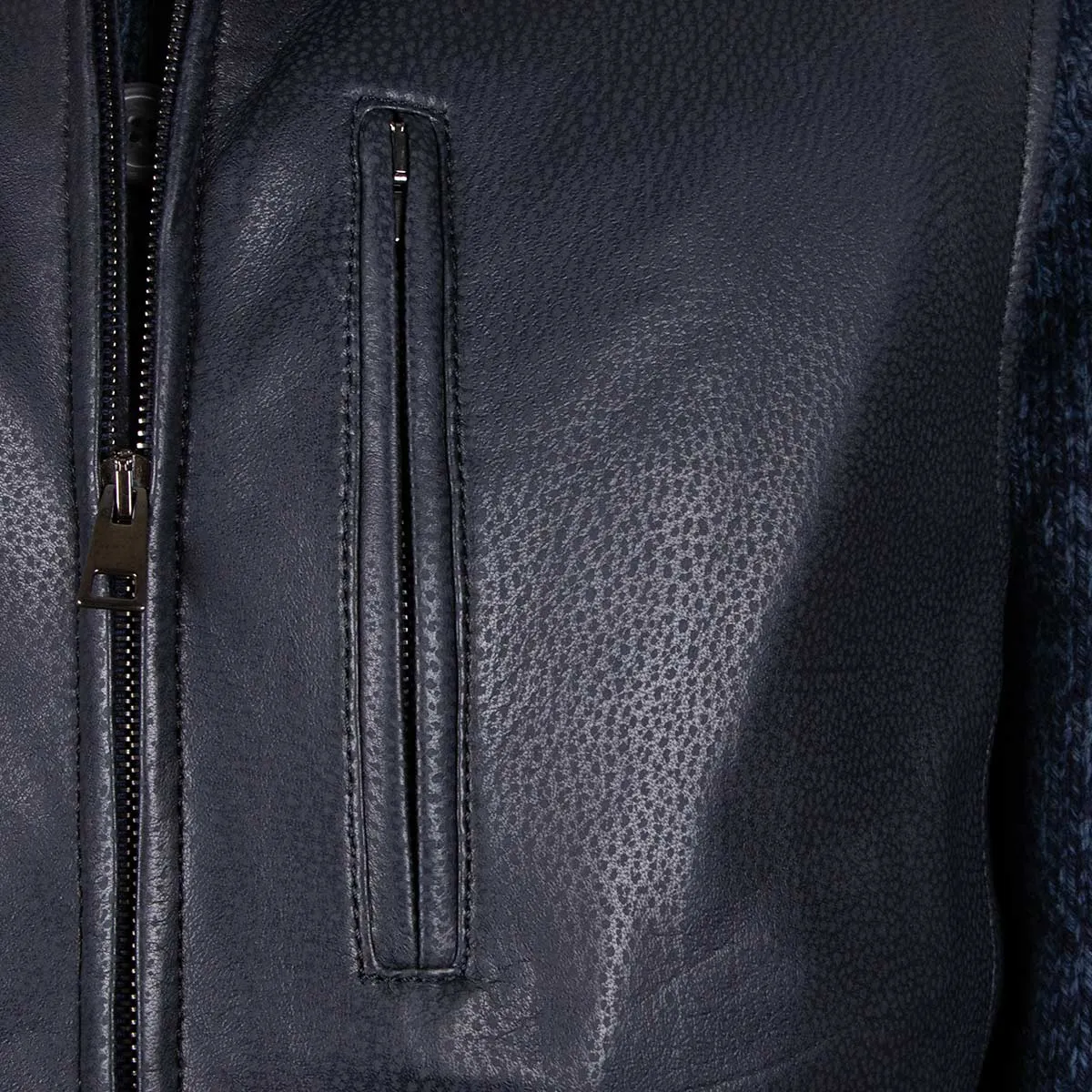 Midnight Blue Calf Leather Gilet