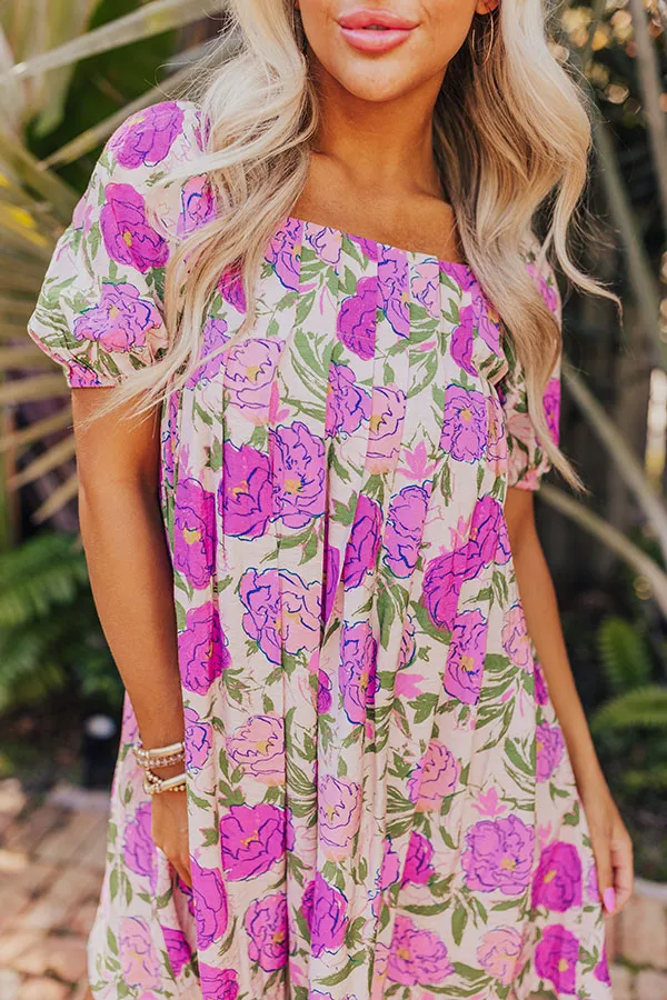 Midsummer Night's Floral Mini Dress