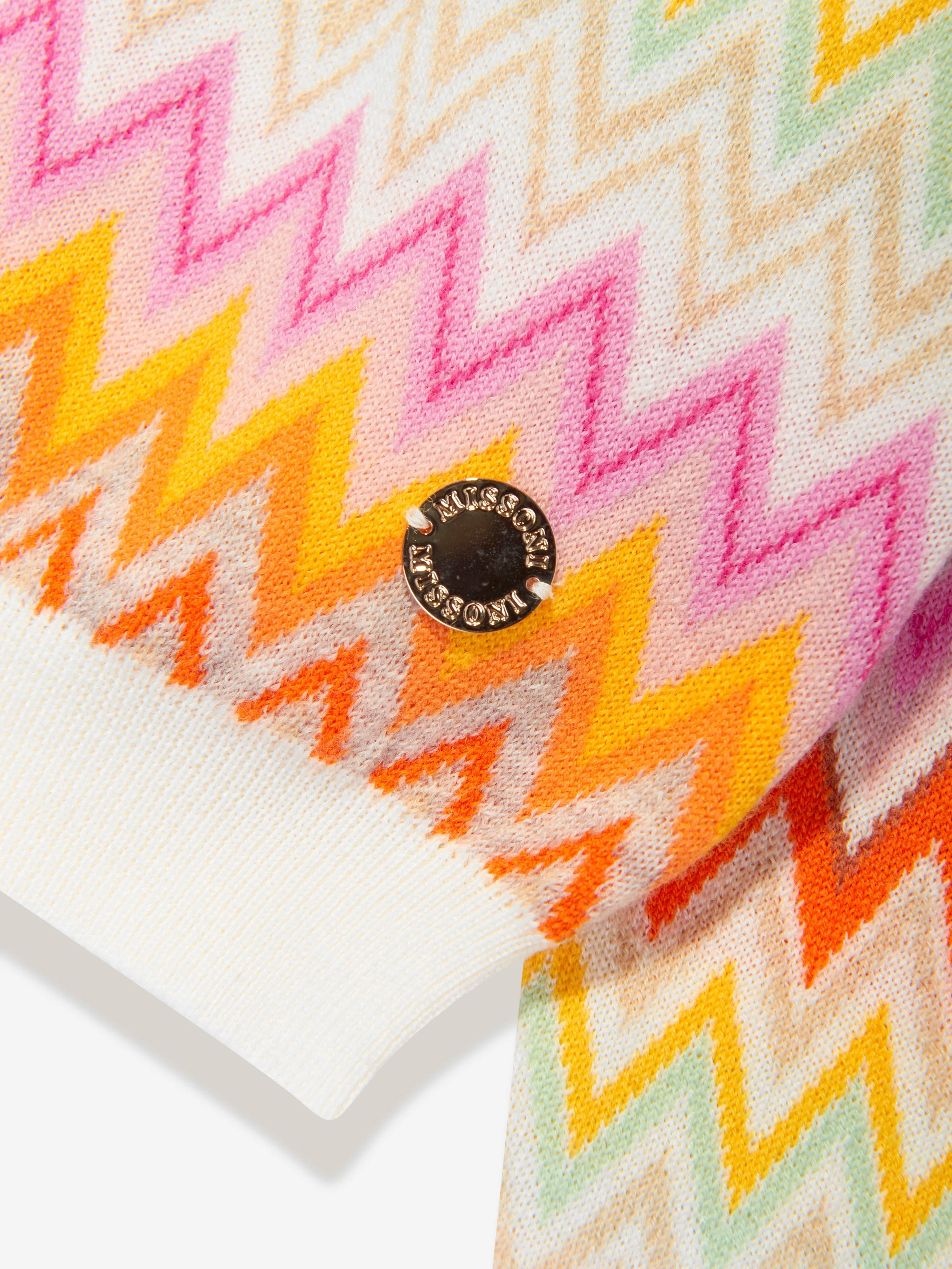 Missoni Girls Wool Zigzag Jumper in Multicolour