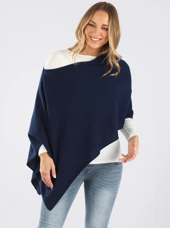 Moozie Mama Luxury Poncho/Scarf Maternity & Nursing Cover in Navy