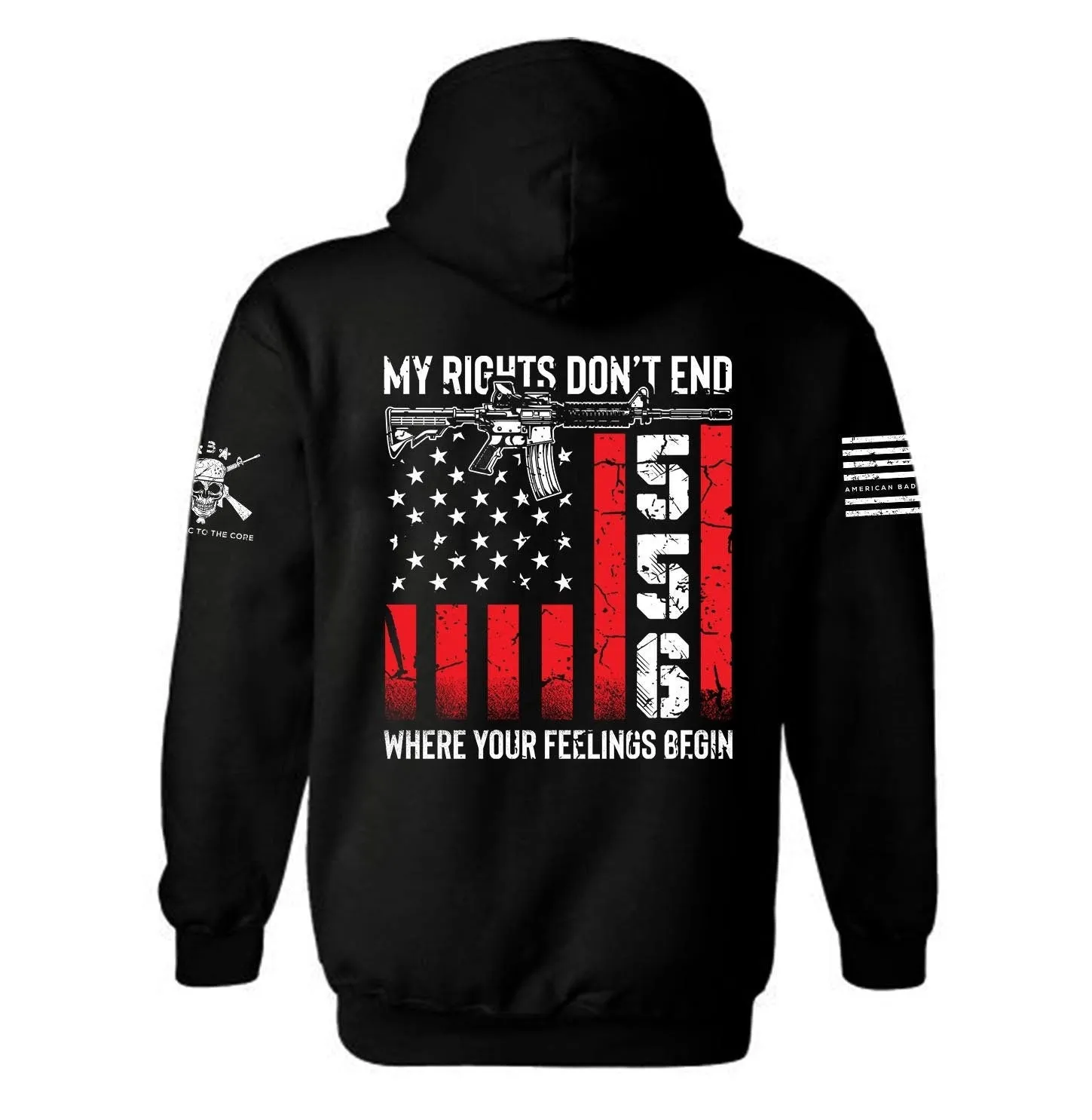 My Rights Don't End Where your Feelings Begin Hoodie | 2nd amendment | Gun Lover Hoodie | AR Rifle Hoodie | Unisex Hoodie