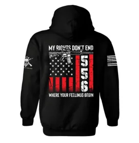 My Rights Don't End Where your Feelings Begin Hoodie | 2nd amendment | Gun Lover Hoodie | AR Rifle Hoodie | Unisex Hoodie